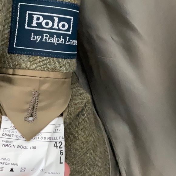 Ralph Lauren Green Tweed Blazer - Picture 4 of 6